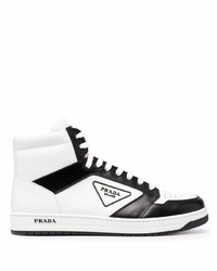 Prada Triangle Logo Contrast Trim Sneakers