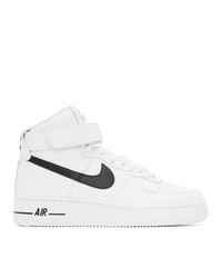 Nike White And Black Air Force 1 High 07 Sneakers
