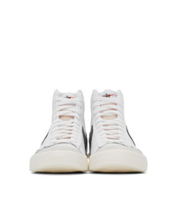 Nike White And Grey Blazer Mid 77 Vintage Sneakers