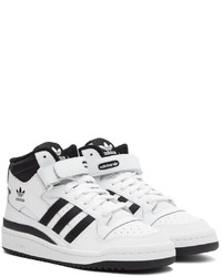 adidas Originals White Black Forum Mid Sneakers