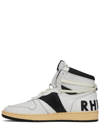 Rhude White Black Rhecess Hi Sneakers