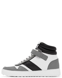 Salvatore Ferragamo White High Top Noe Sneakers