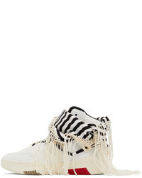 Saint Laurent White Smith High Top Sneakers