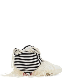 Saint Laurent White Smith High Top Sneakers