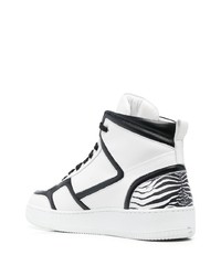 Roberto Cavalli Zebra Print High Top Sneakers