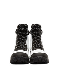 Moncler White And Black Helis Boots