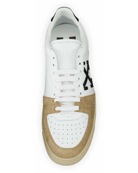 Off-White 70s Leather Suede Low Top Sneakers Whiteblack