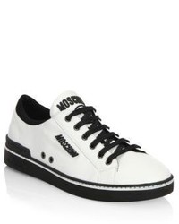 Moschino Contrast Leather Low Top Sneakers