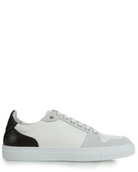 Ami Contrast Panel Low Top Leather Trainers