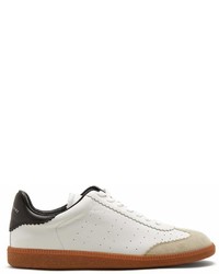 Isabel Marant Contrast Panel Low Top Leather Trainers