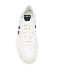 Tom Ford Double Stripes Lace Up Sneakers