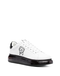 Karl Lagerfeld Logo Embossed Leather Sneakers