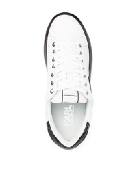 Karl Lagerfeld Logo Embossed Leather Sneakers