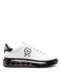 Karl Lagerfeld Logo Embossed Two Tone Sneakers