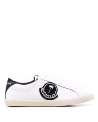 Moncler Logo Patch Low Top Leather Sneakers