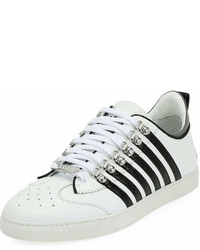 DSQUARED2 Low Top Contrast Stripe Sneakers