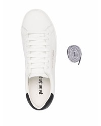 Palm Angels New Tennis Sneakers Calf Lea White Black