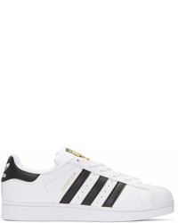 adidas Originals White And Black Superstar Sneakers