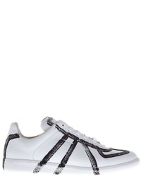 Maison Margiela Painted Low Top Leather Sneakers