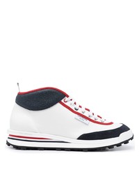 Thom Browne Panelled Contrast Trim Rugby High Top Sneakers