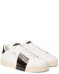 Dolce & Gabbana Printed Leather Sneakers