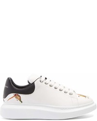 Alexander McQueen Raised Sole Low Top Leather Trainers