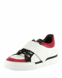 Balmain Tricolor Low Top Leather Sneakers