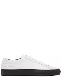 Common Projects White And Black Achilles Low Sneakers