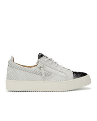 Giuseppe Zanotti White And Black Altman May London Sneakers