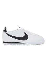 Nike White And Black Classic Cortez Sneakers
