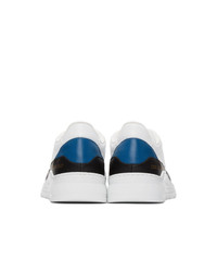 Common Projects White And Black Cross Trainer Sneakers