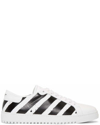 Off-White White And Black Diagonal Spray Sneakers