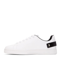 Valentino White And Black Garavani Vlogo Backnet Sneakers