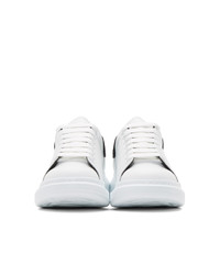 Alexander McQueen White And Black Glittered Oversized Sneakers