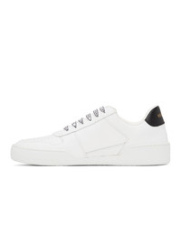 Versace White And Black Ilus Sneakers