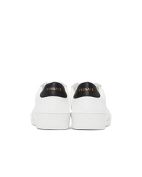 Versace White And Black Ilus Sneakers