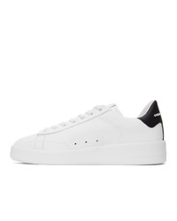 Golden Goose White And Black Pure Star Sneakers