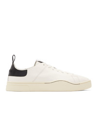 Diesel White And Black S Clever Ls Low Sneakers