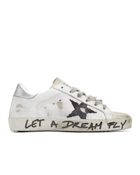 Golden Goose White And Grey Dream Sneakers