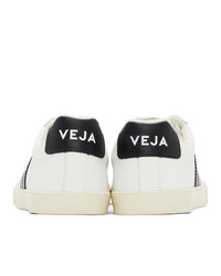 Veja White And Khaki Campo Sneakers