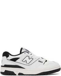 New Balance White Black 550 Sneakers