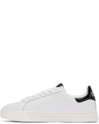 VERSACE JEANS COUTURE White Black 88 V Emblem Court Sneakers