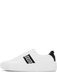 Versace White Black Greca Sneakers