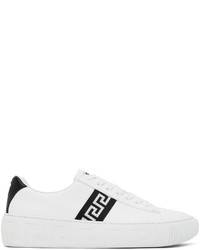 Versace White Black Greca Sneakers