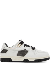 Acne Studios White Black Leather Low Top Sneakers
