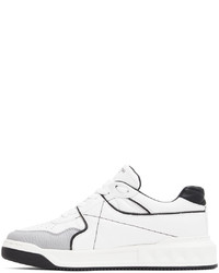 Valentino Garavani White Black One Stud Sneakers
