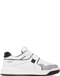 Valentino Garavani White Black One Stud Sneakers