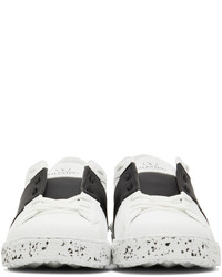 Valentino Garavani White Black Open For A Change Sneakers