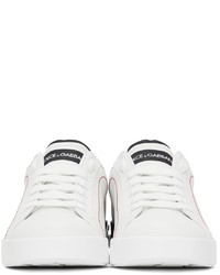 Dolce & Gabbana White Black Portofino Sneakers