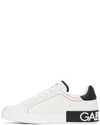 Dolce & Gabbana White Black Portofino Sneakers